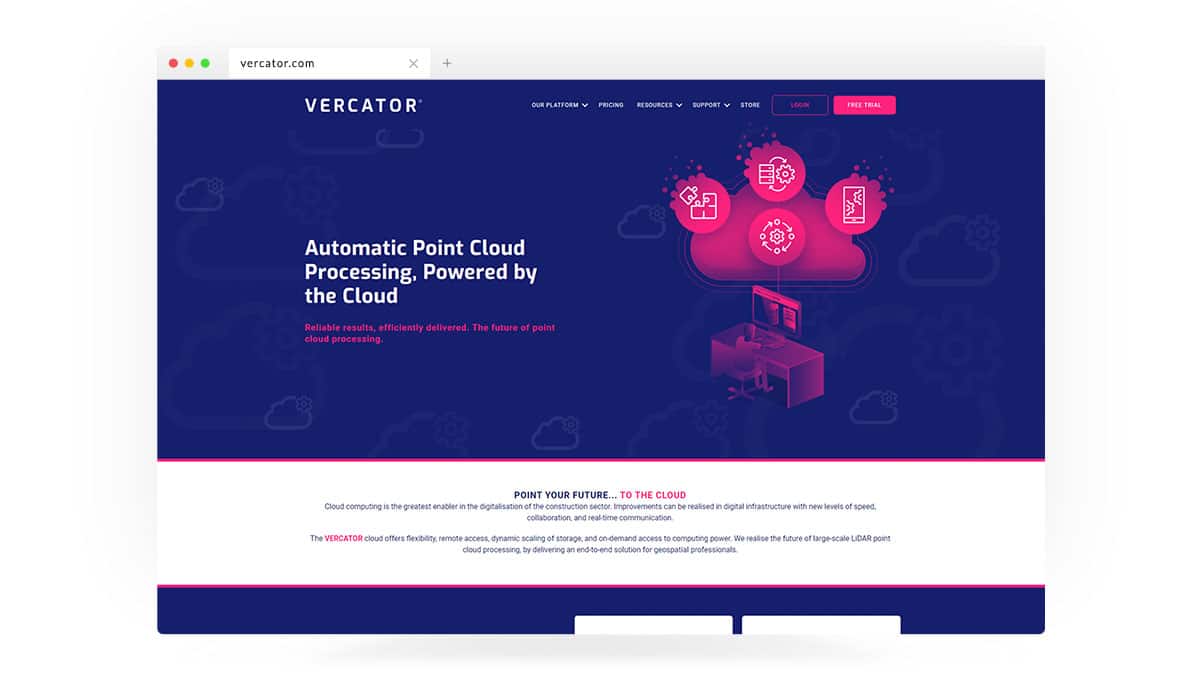 Vercator website homepage